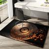 1Pc Music Records Printed circular carpet, home door mat, outdoor travel protection carpet A18