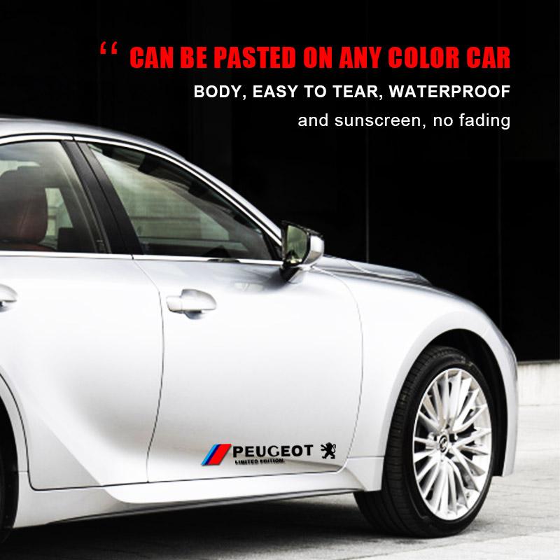 2 шт. Наклейка 3D эмблема на боковую дверь автомобиля Декорация для Peugeot 308 408 508 RCZ 208 3008 2008 206 207 108 406 407 408 206 207 208 306 307