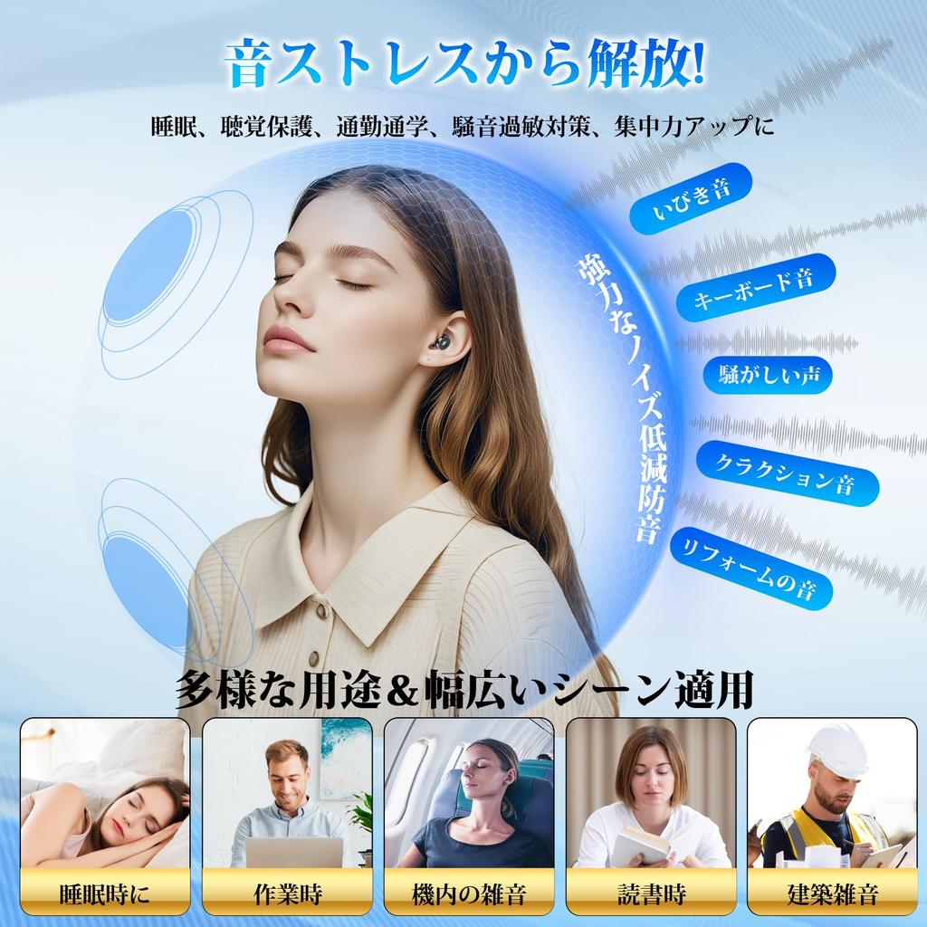 Earplugs New Model Recommended by Sleep Earplugs for Complete Sound Sleep Good Noise Hearing Noise 35dB Made of Storage Case Included Sizes 1 [2025