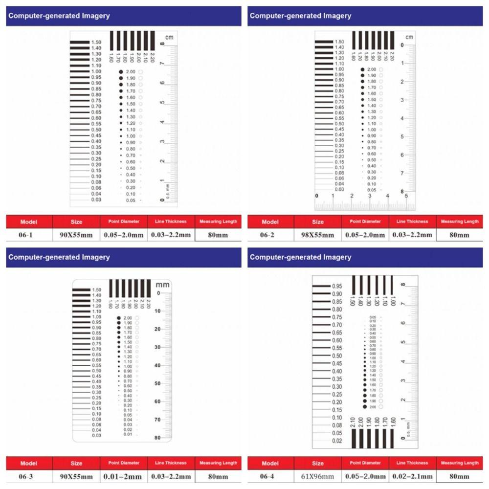 Plastic Crack Width Gauge Transparent Spot Inspection Ruler Manufacturing