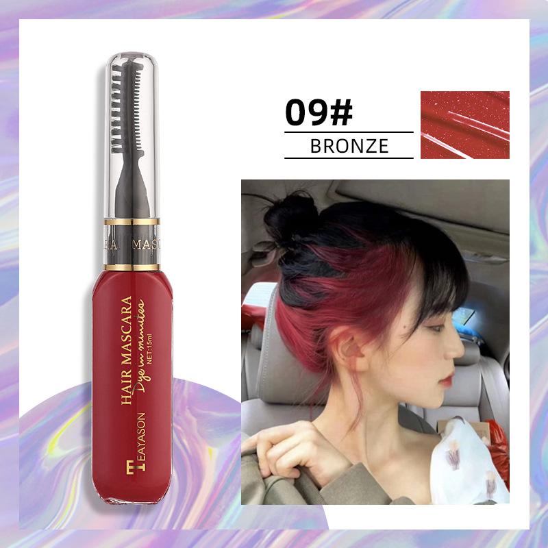 13 Colors Disposable Hair Dye Mascara Convenient Time-saving Eye Lashes Brush Temporary Hair Coloring Cosmetics