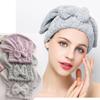 Водопоглощающая женская шапка для сушки волос с бантом, домашняя шляпа принцессы, тюрбан с запахом