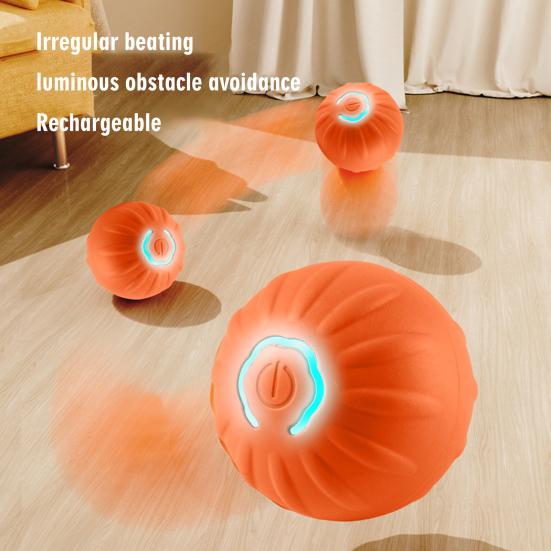1 шт./2 шт. Интерактивная катящаяся игрушка-мяч для домашних животных, перезаряжаемая через USB, автоматическая движущаяся игрушка-мяч, электрическая игрушка для собак со светодиодной подсветкой для маленьких/средних/больших собак
