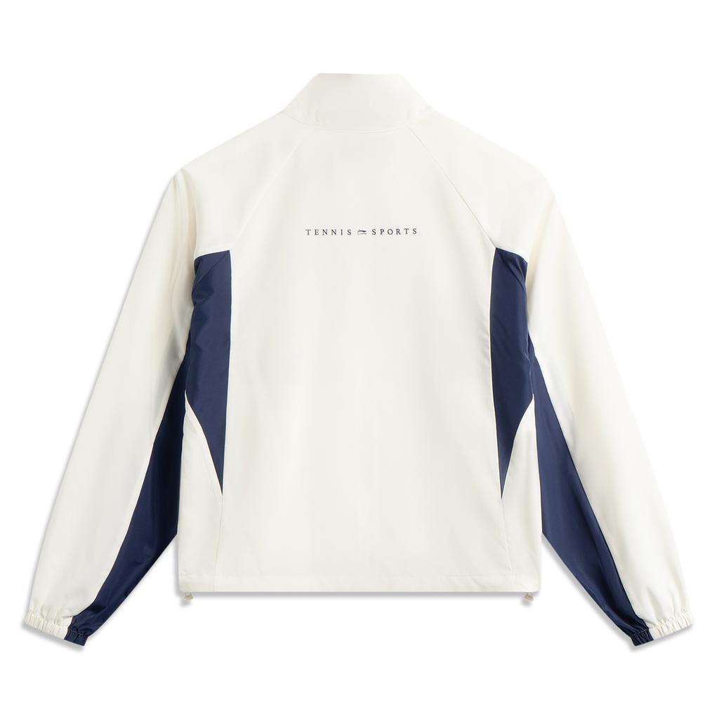 Li-Ning Серия Спортивный Стиль Колорблок Молния Воротник-стойка Универсальная Повседневная Ветровка Женская Верхняя Одежда Молочно-белый AFDV694-7