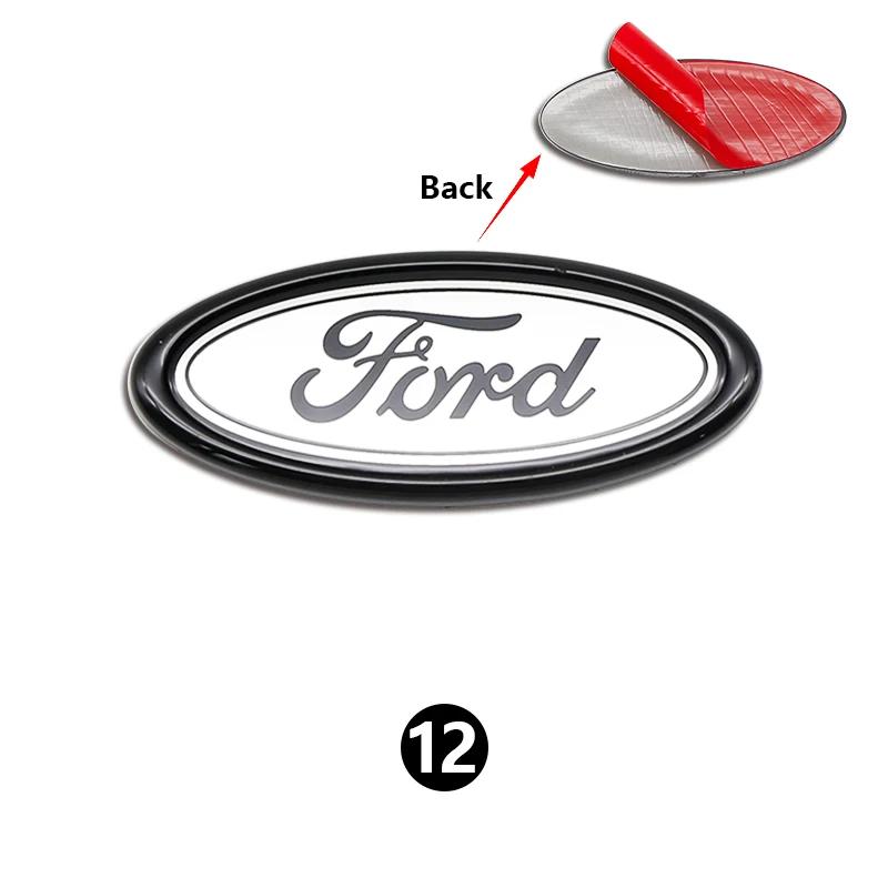11.5X4.5cm Car Logo For Ford Ranger Escape Mondeo Fusion Fiesta Kuga Edge Focus Mustang Rear Trunk Emblem Sticker Accessories HNQJR1