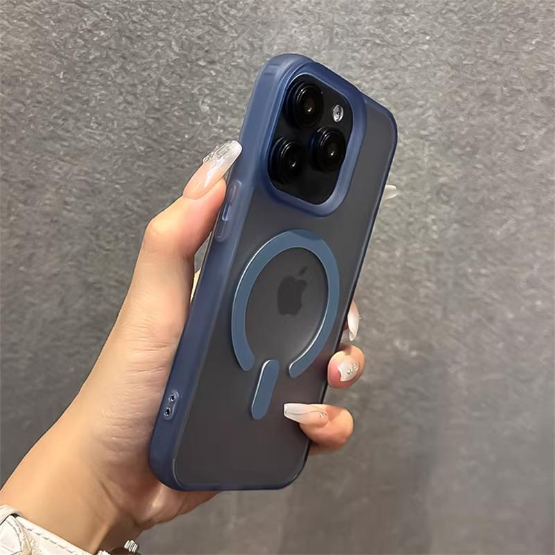 Translucent Matte Magsafe Magnetic Wireless Charge Case For iPhone 16 15 14 Plus 13 12 Pro Max 11 Jelly Bumper Shockproof Cover