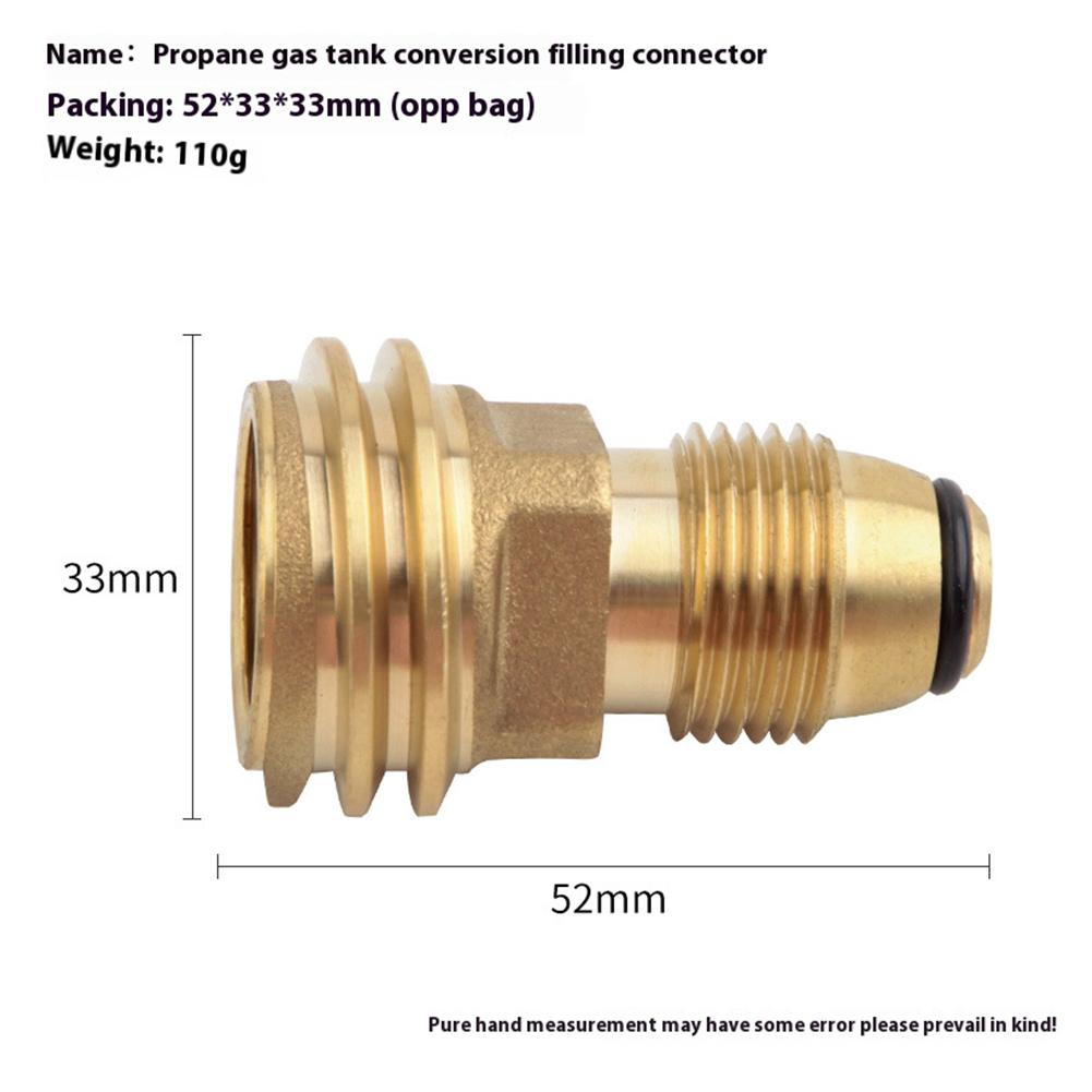 Propane Service Valve Wear-resistant Propane Inflation Connector Leakproof Gas Conversion Inflation Joint for Outdoor Camping