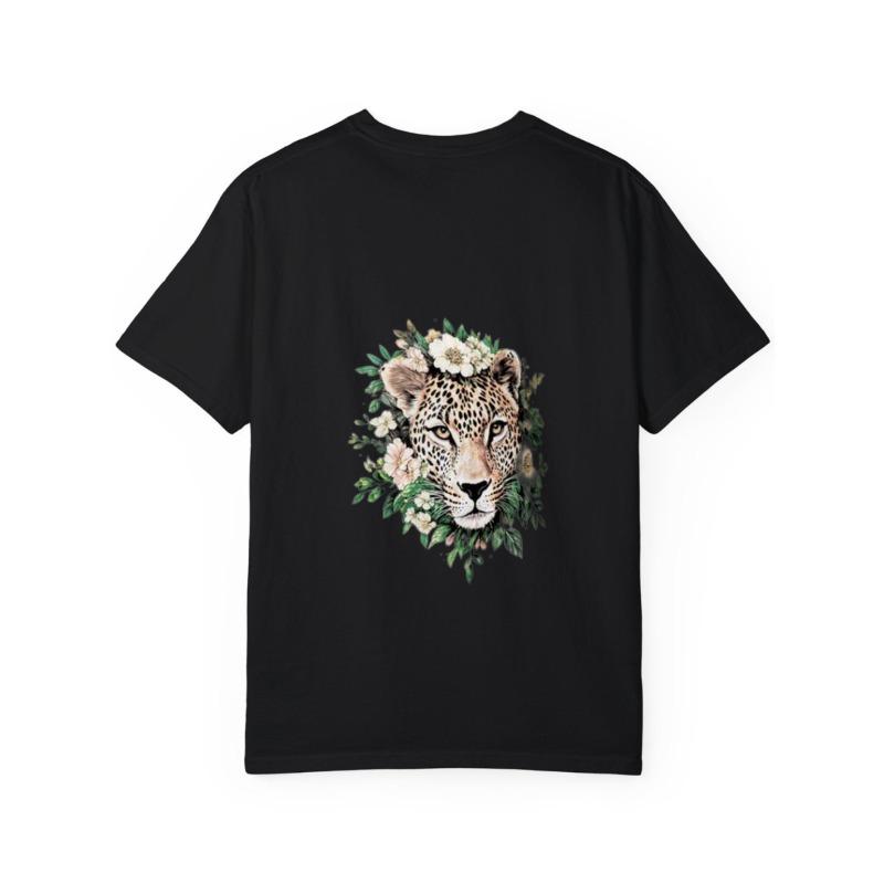 Белая футболка с леопардовым цветочным принтом для повседневной носки