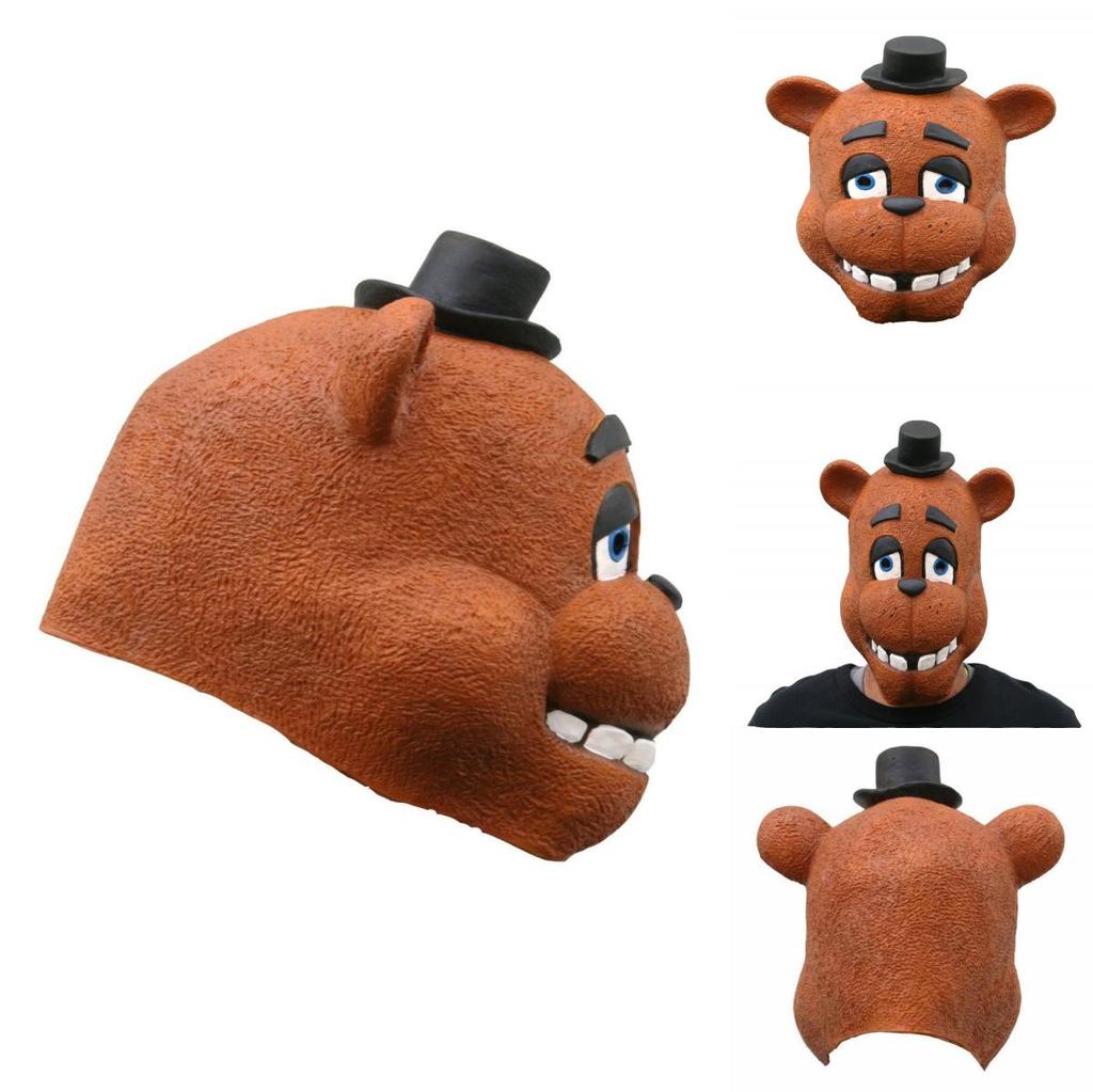Взрослая латексная маска на голову Five Nights At Freddy's в стиле Фредди Чики Бонни Фокси