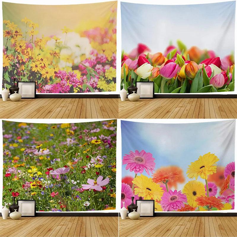 Romantic Spring Garden Tapestry Office Living Room Decoration Home Wall Tapestry