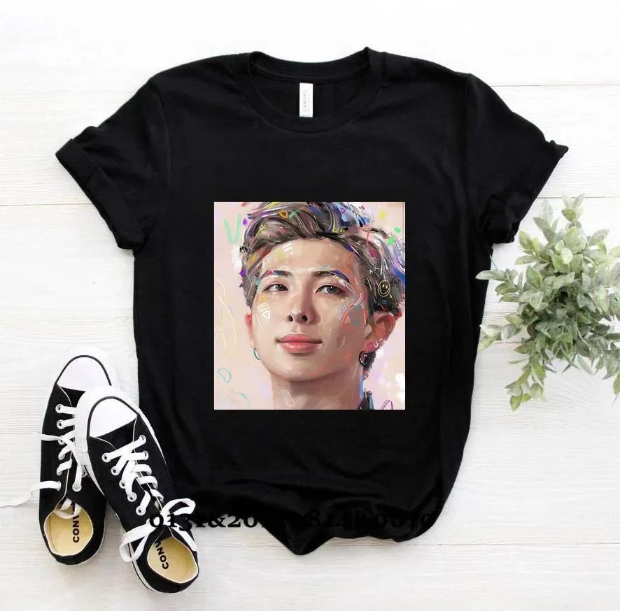 Горячая Распродажа Корейский KPOP BTS Мода Мультяшный Аниме Топ Футболки с Короткой Рукавой Кавайные Друзья Летняя Одежда для Женщин Футболка Kpop Звезда Футболка