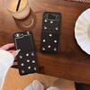 Чехол для складного телефона Samsung Zflip7 Flip Phone Zfold6 со стразами KT Вишня W24 Черный Модный Женский Модель
