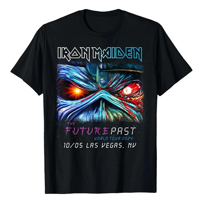Iron Maiden Iron Maiden Группа Рок Панк Американский Винтаж Футболка Хип-Хоп Топы Мужские Свободная Оверсайз Футболка Унисекс Футболка Одежда