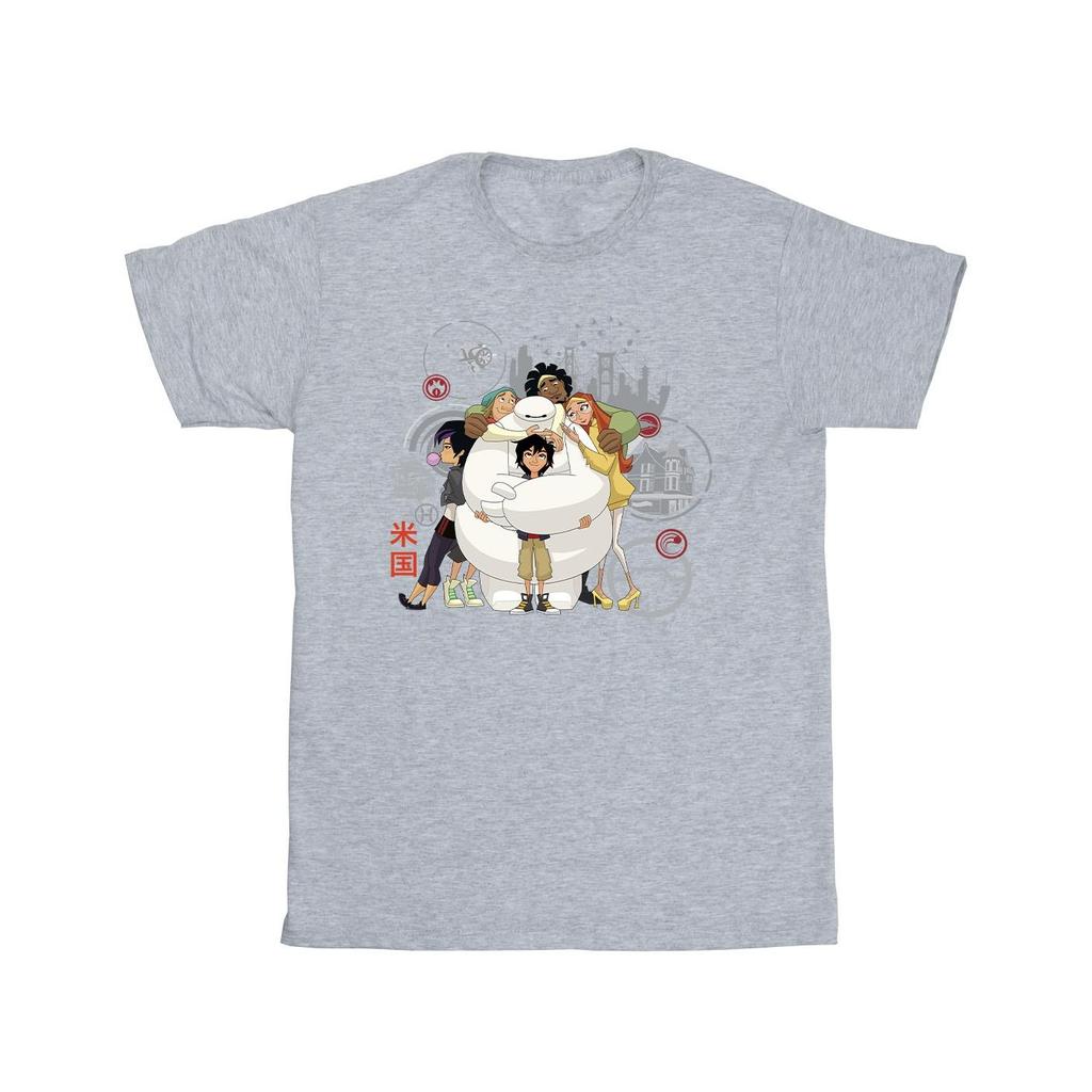 Disney Mens Big Hero 6 Baymax Group Hug T-Shirt