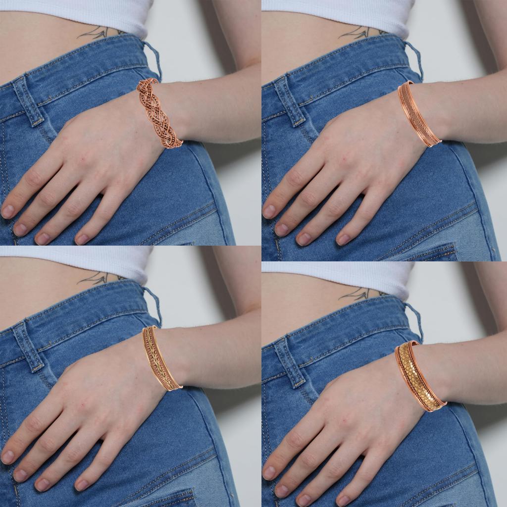 Touchstone Copper Bracelet Tibetan Style Pure Copper High Gauge Jewelry Combination of Different One No Jewels Cuff. Handmade. Unisex. Designs, Size,