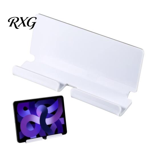 Universal Tablet Dock Acrylic Wall Mount Holder, Mounted Smartphone Stand, Smooth Surface Phone Holder Cable And Charging Hole Organizer for