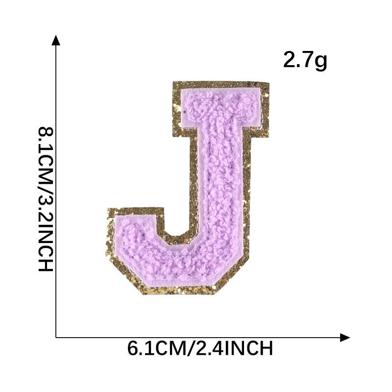 Вышивка Этикетка Полотенце Вышивка Цветная Английская Буква Нашивка Аксессуары для Одежды Золотая Кромка Наклейка Вышивка Шениль Вышивка Тканевая Наклейка