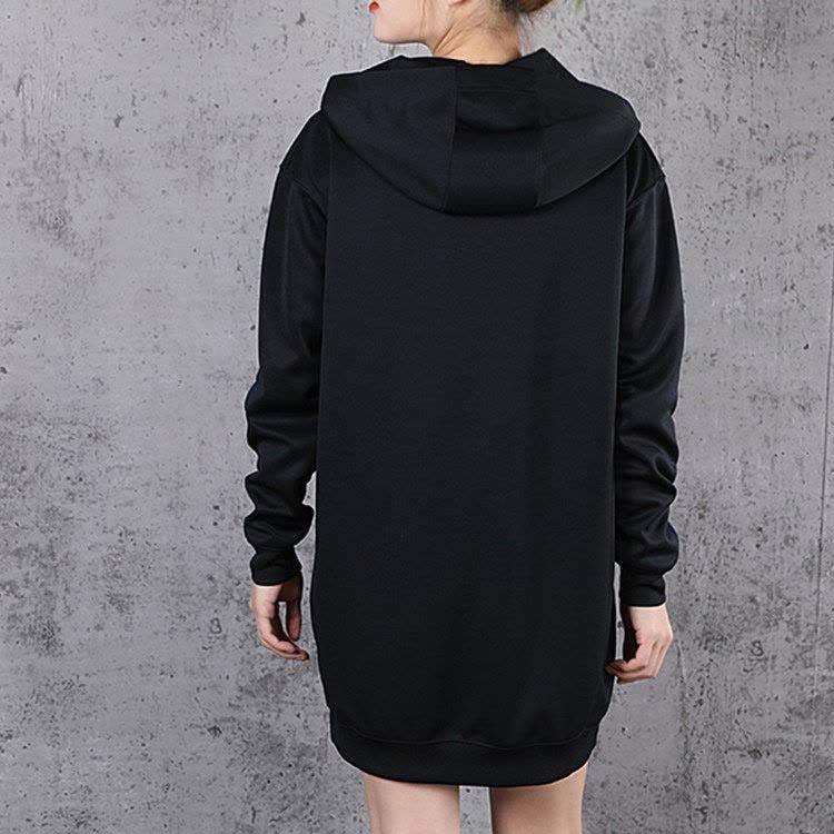 Nike Knit Hooded Long-Sleeve Dress Women Dress Black CJ3113-010