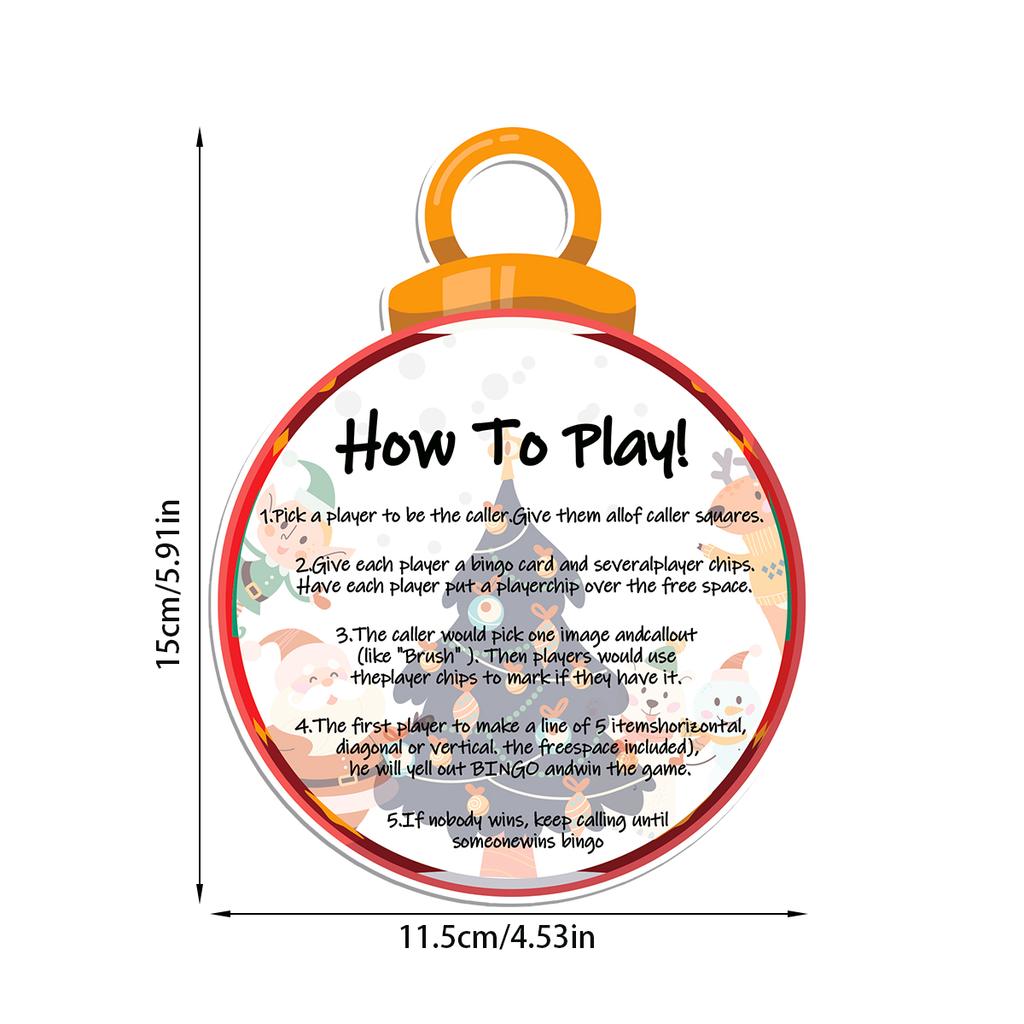 Christmas Bingo Game for Family Xmas Bingo Game Cards New Year Winter Holiday Party Kids,Adult Card Games Indoor Home Activities