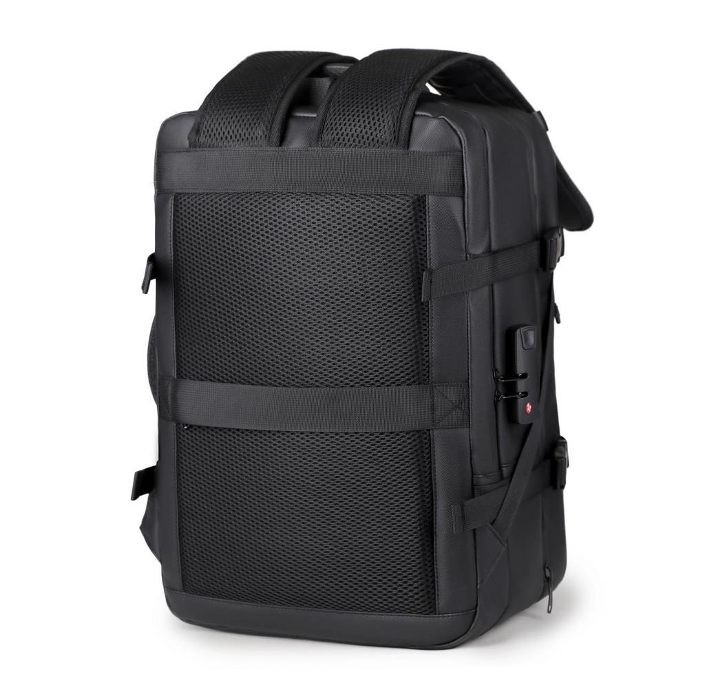 Расширяемый рюкзак для деловых поездок с отделением для ноутбука и разделением на влажное и сухое