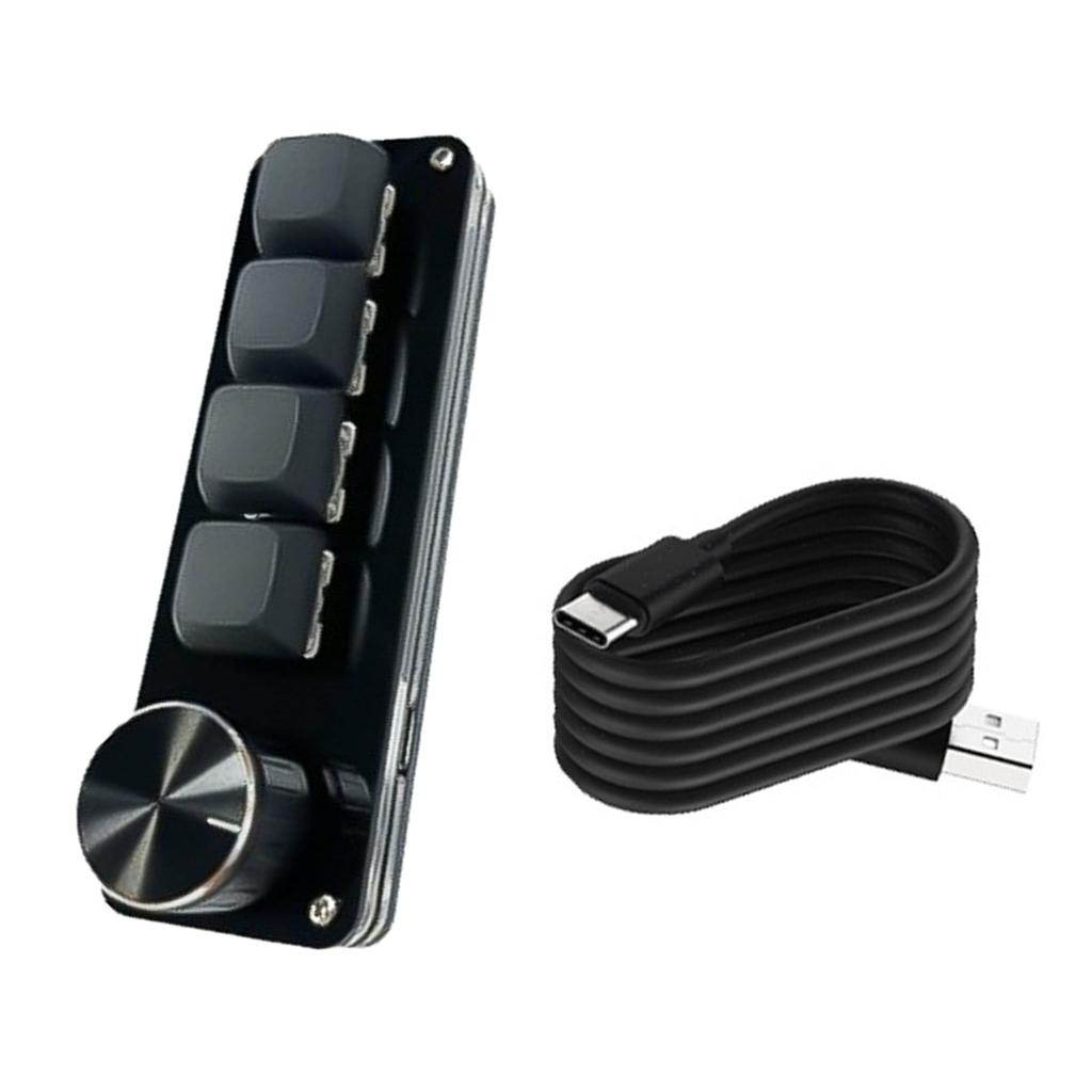 Customizable Macro Keypad with Single Knob 3Key/4Key/6Key/8Key Mechanical Gaming Keyboards Programmable Keypad