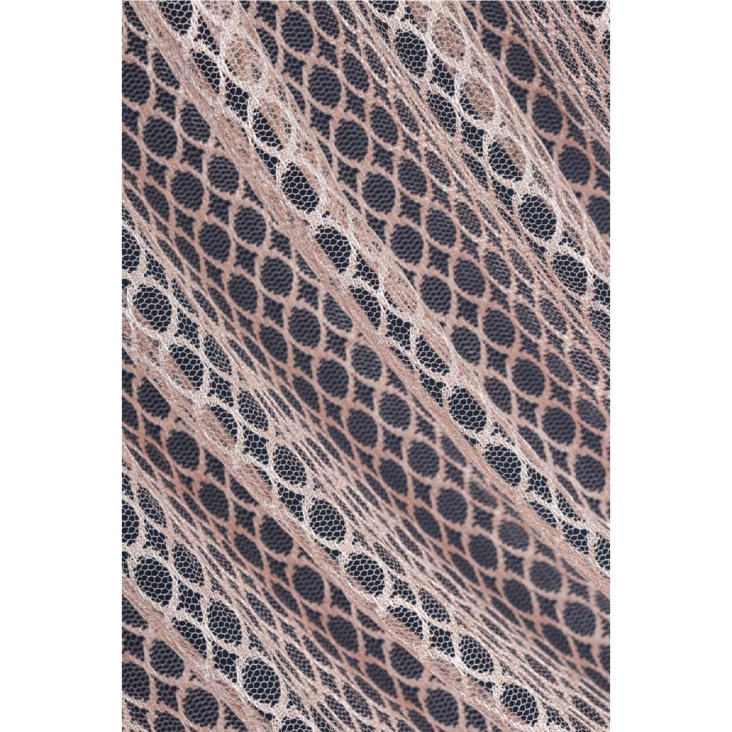 Кружевной вязаный круизный занавес пудрового цвета, 250x260см, 1/4, Elision7084