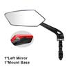 Bicycle Handlebar Reflector Rear View Mirror Mountain MTB Electrical Bike Scooter Wide-Range Cycling Adjustable Angles Mirrors