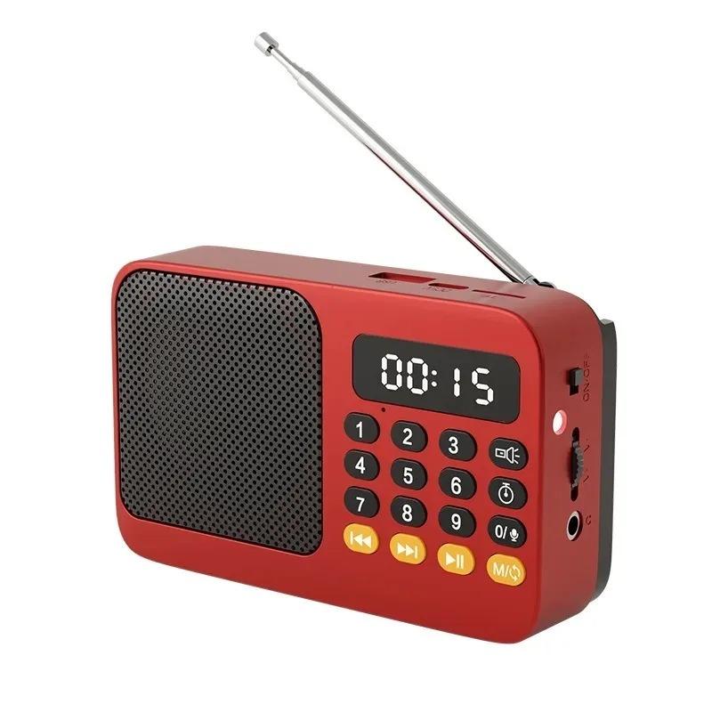 Перезаряжаемый Цифровой Ручной FM USB TF MP3 Плеер Портативное Радио Музыкальный Плеер Динамик Устройства Аксессуары со Светодиодным Дисплеем Радио