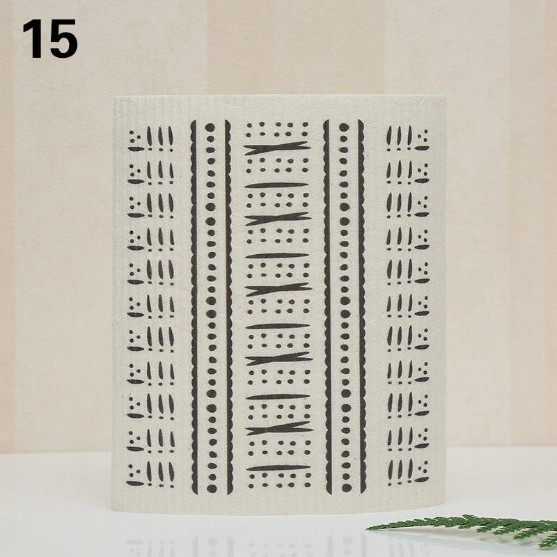 1 шт. многоразовая губка для мытья посуды кухонная напечатанная впитывающая тряпка для мытья посуды целлюлозные салфетки для уборки