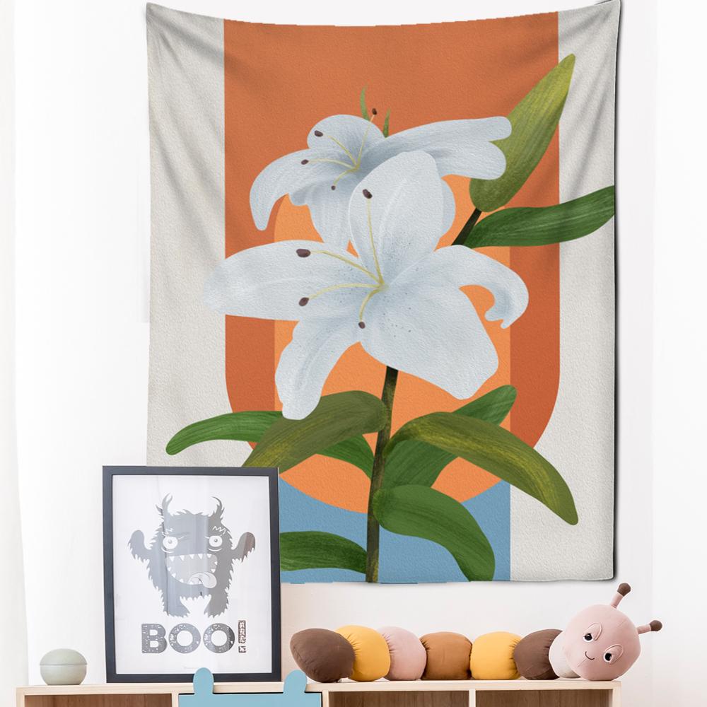 Картина маслом гобелен настенный цветок богемный стиль Ins искусство хиппи тапиз современная девушка общежитие домашний декор