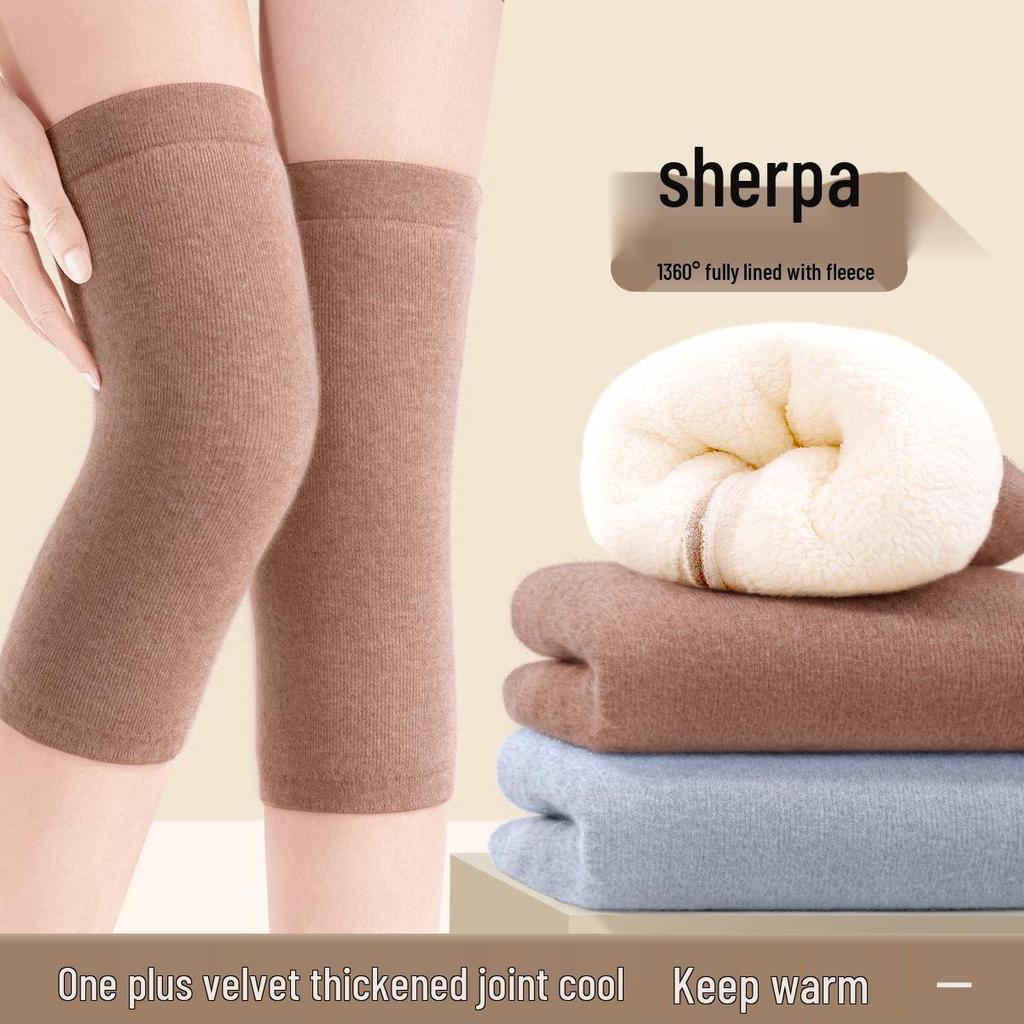 Universal Thickened Wool-Blend Knee Pads for Cold Weather - Unisex
