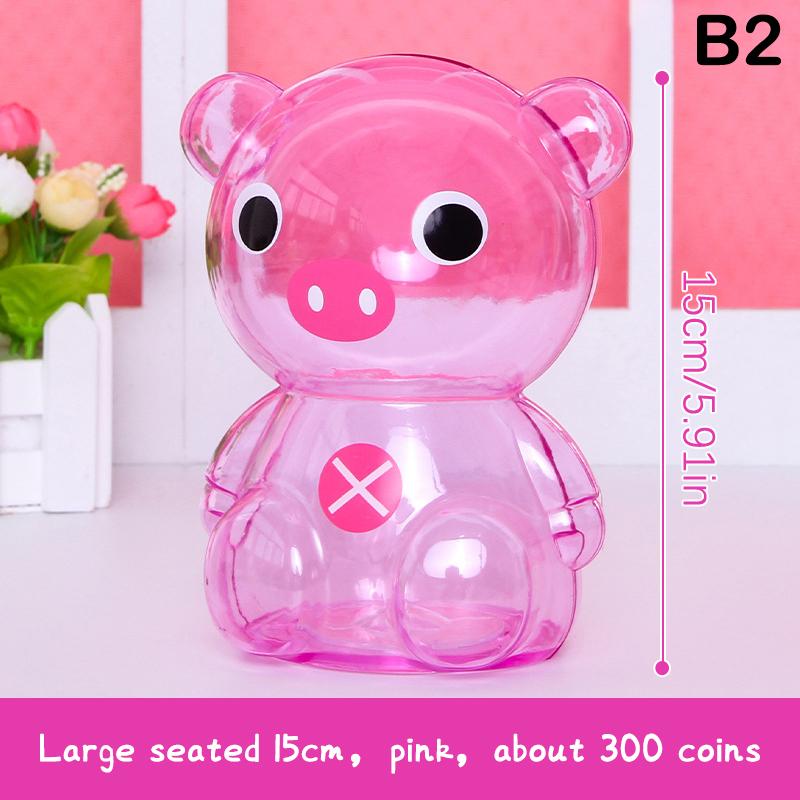 1 шт. Детская копилка, банка для конфет, копилка, прозрачная пластиковая, креативная копилка, коробки для денег, домашний декор