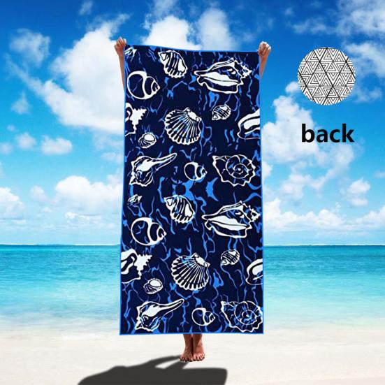 Microfiber Beach Towel Double-Sided Super Soft Highly Absorbent Fast Dry Oversized Print Swimming Pool Bath Towel