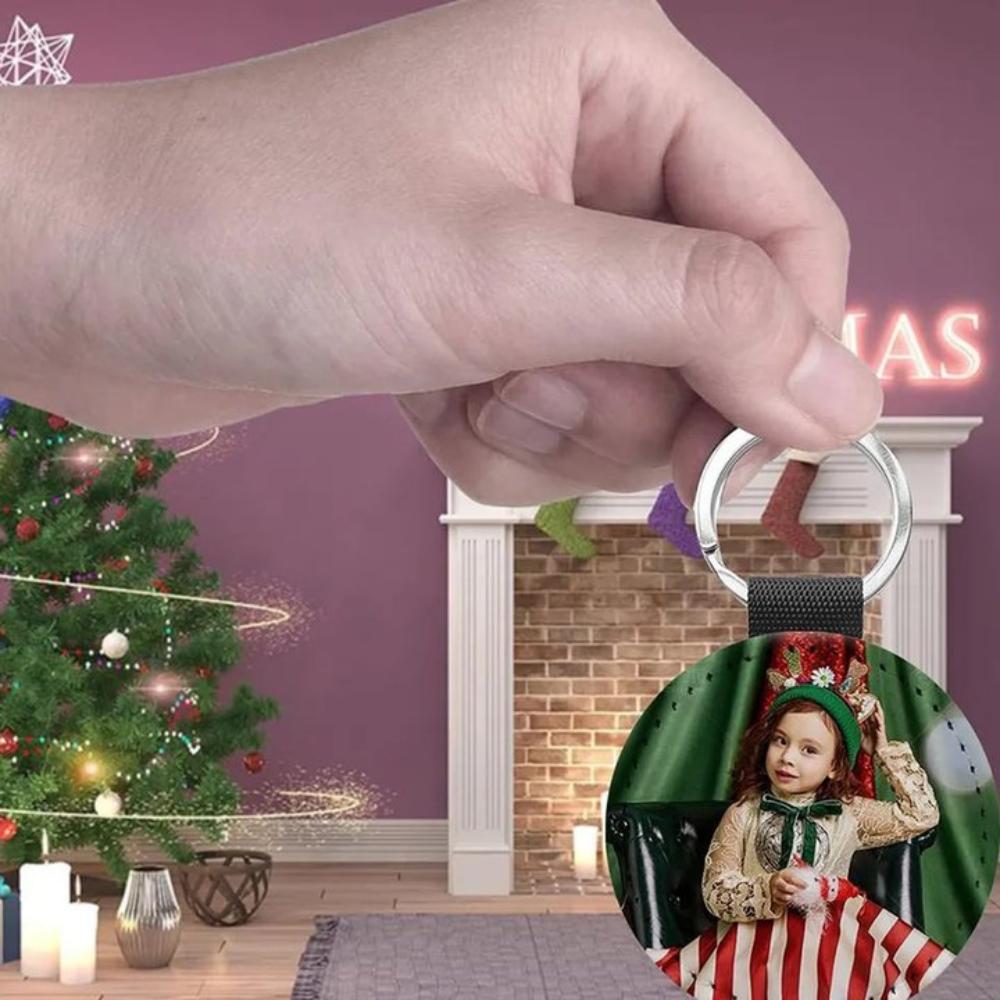 DIY Dye Sublimation Blanks Keychain Creative Double Sides Blank ID Tags Keyring Backpack Decor