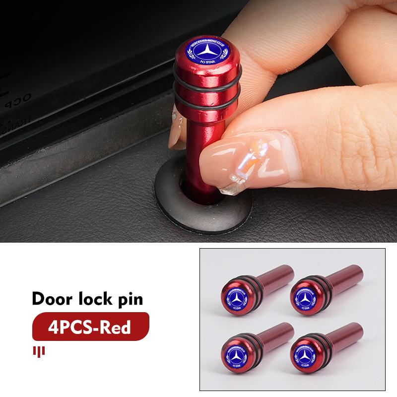 AABHA1 Car Door Lock Pin Knob Pull Security Insurance Accessories For Mercedes Benz AMG A C E S G Class W201 W210 W108 W204 W205 W203
