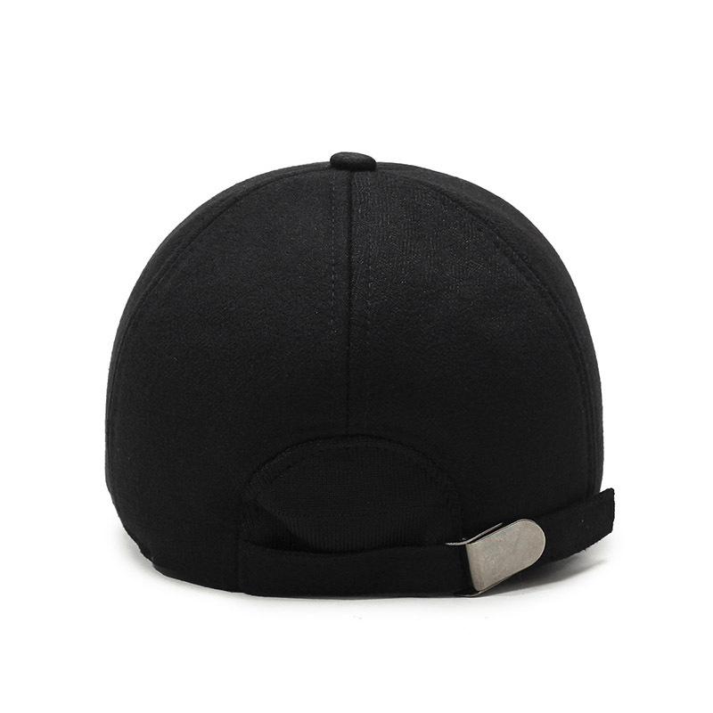 Теплая хлопковая шапка мужская ветрозащитная и морозостойкая шерстяная бейсболка модная универсальная кепка для спорта на открытом воздухе