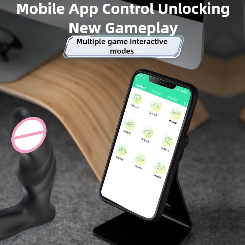 Bluetooth Управление через приложение Анальный вибратор Дилдо Анальная пробка Мужской стимулятор простаты Массажер Взрослая секс-игрушка для женщин мужчин геев мастурбатор