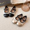 Girls' retro princess-style leather shoes with soft soles, fashionable princess shoes, new autumn non-slip single shoes for little girls