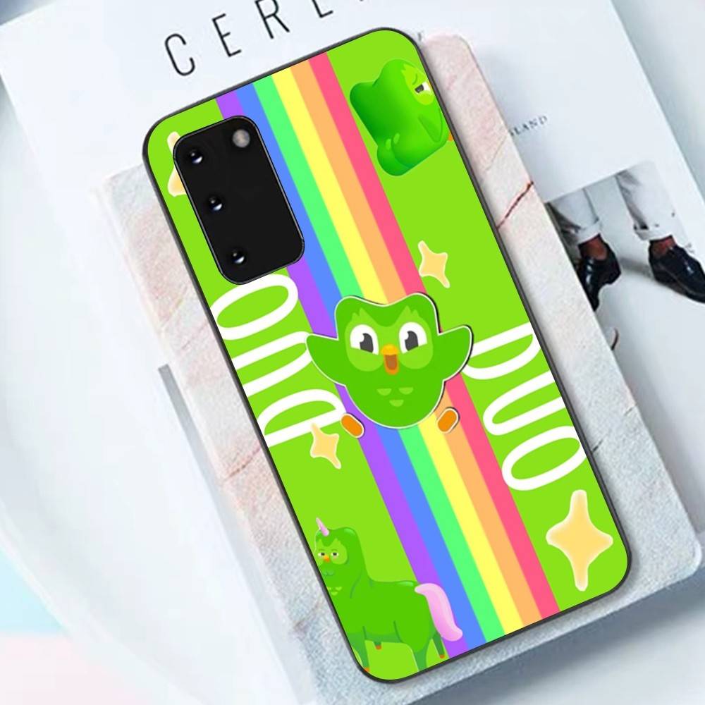 Популярный чехол для телефона с зеленой совой D-Duolingo для Samsung S 24 Fe 25 Ultra Plus 20 Lite 21 30 22 23 24 22 Ultra 5G Fundas