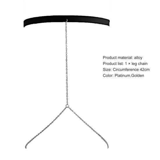 Стильная эластичная лента, гальваническая цепь для ног, модные аксессуары для тела, бедра, для ночного клуба