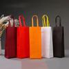 30pcs Nonwovens Champagne Beer Waterproof Gift Bag Color Single Double Bottle Red Wine Bottle Hand Handle Packaging Pouches