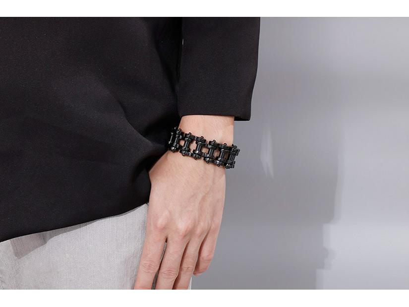 Men's Hip Hop 22mm Titanium Steel Bicycle Chain Bracelet