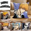 IIchigo Kurosaki Anime BLEACH Square Sofa Pillow Cover Solid Color Living Room Home Decor Cushion Case