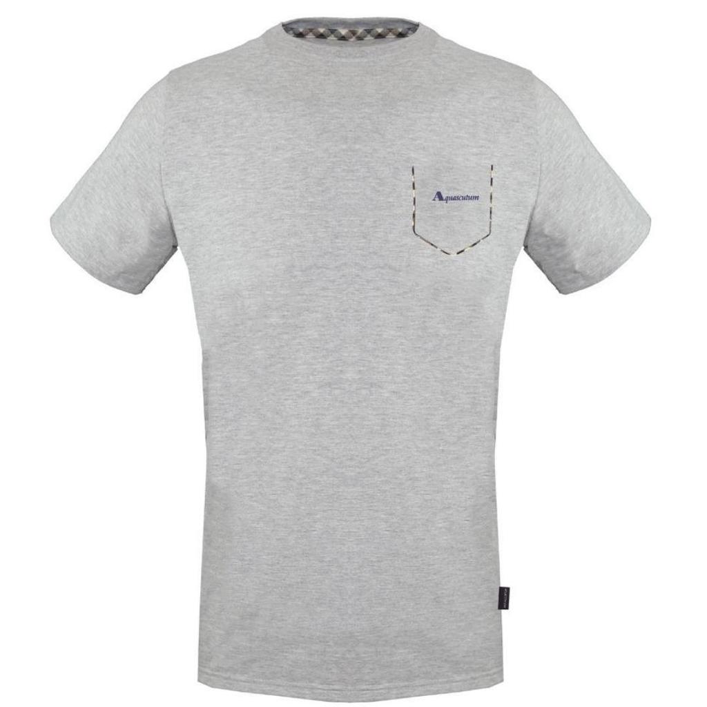 Aquascutum Mens Check Pocket T-Shirt