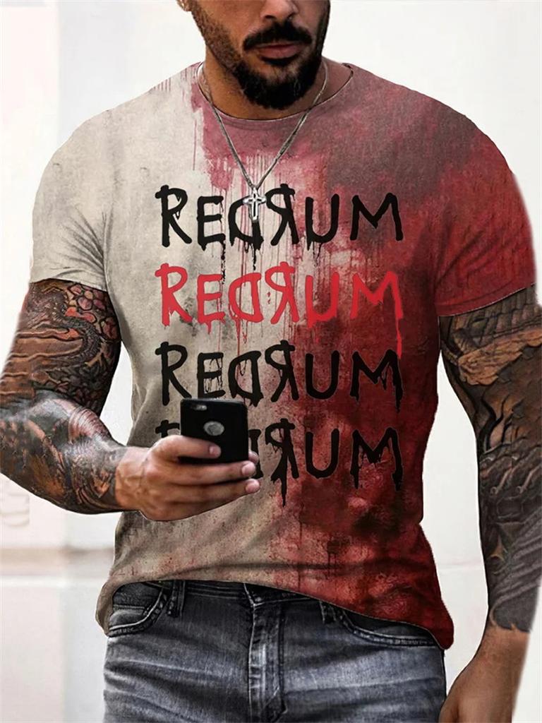 Новая популярная хип-поп мужская футболка с капающим кровавым черепом 3D-принтом модная футболка с коротким рукавом с рисунком ужасов топы Harajuku мужские футболки