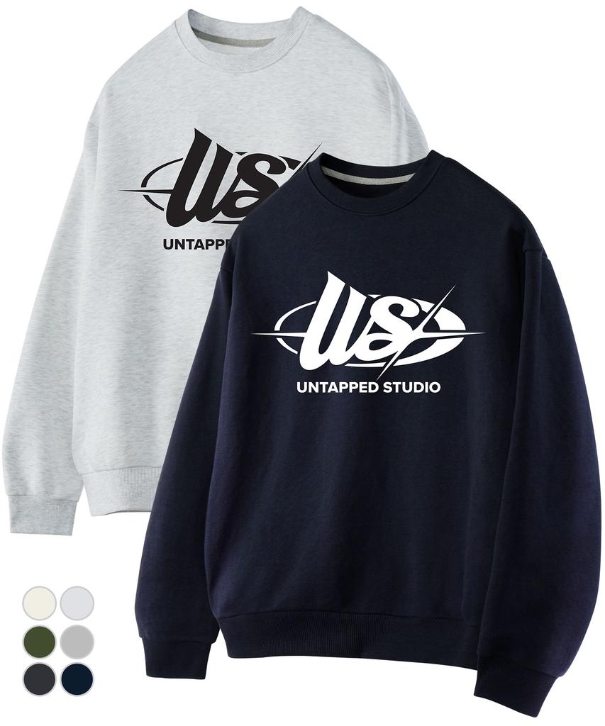 UNTAPPED STUDIO Us Logo Sweatshirt Oversized Fit 6 Colors (Type B)