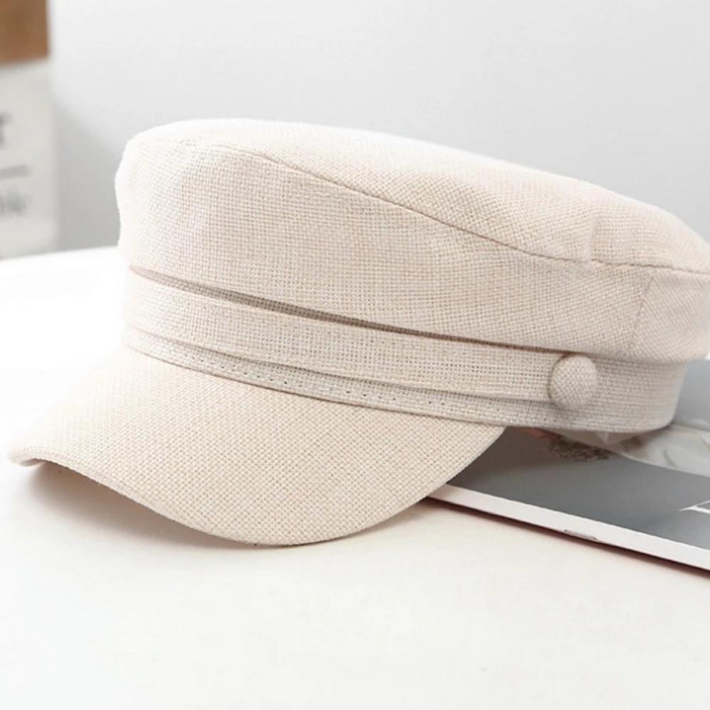 Breathable Sailor Hats Adjustable Flat Top Captain Cap Fashion Women Beret Caps Spring Autumn
