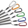 Outdoor Elastic Climbing Steel Wire Anti-lost Spring Rope Carabiner Lanyard Fishing String
