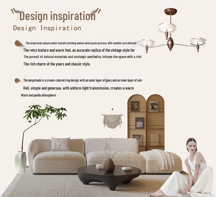 Французский винтажный стиль Современная минималистичная люстра для столовой, кабинета, спальни или прохода