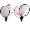 A Pair Motorcycle Black Universal 10mm Side Rearview Mirror Rearview Mirror Anti-fall Folding Round Rearview Mirror